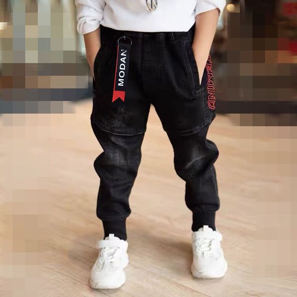 

boys pants spring and autumn boys fashion washed jeans pants 3-12 years old kids jeans korean style pants baby boy jeans, Blue