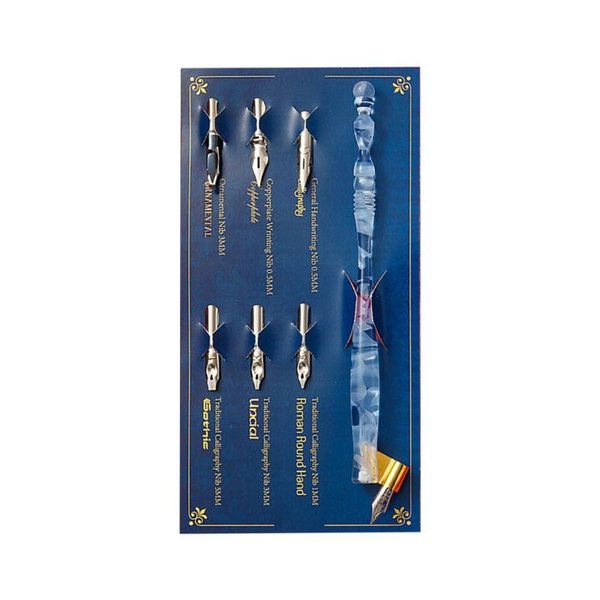 

fountain pens retro manga calligraphy dip pen holder + 6 nibs for lettering skiching drawing 090f