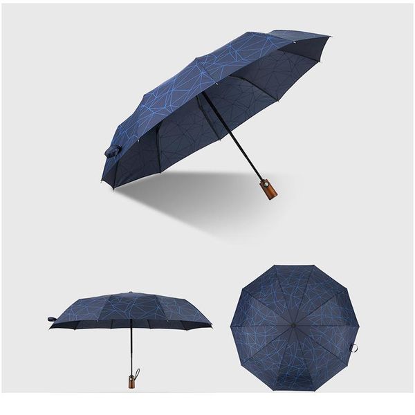 

wind resistant umbrella rain women for men three folding fully-matic parasol compact large travel business car 10k u qylghe