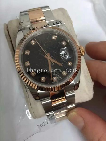 

original box men's watches bp maker sapphire glass 116233 116234 36mm asia 2813 mechanical flower bottom 316l steel men's luxury w, Slivery;brown