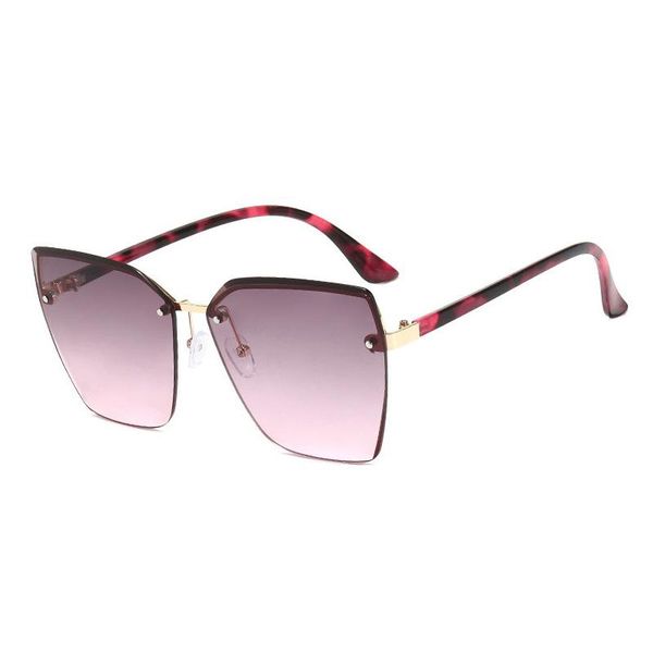 

sunglasses transparent fashion cat eye ladies ocean gradient lens glasses retro oversized frameless female cover, White;black