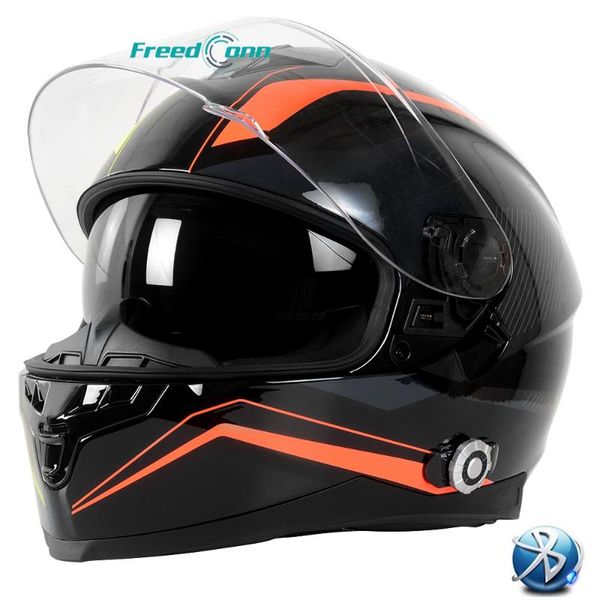 

motorcycle helmets conn bm22 dot full face blutooth helmet wireless 6 riders 1000m group intercom support fm radio