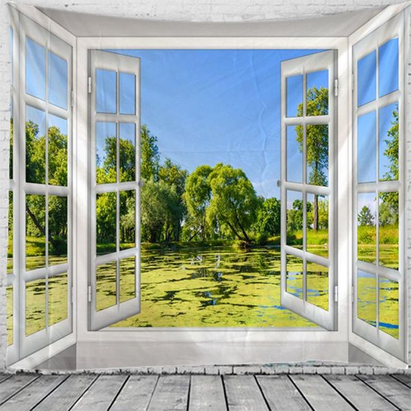 

tapestries lake tapestry mandala hippie macrame wall hanging boho decor witchcraft