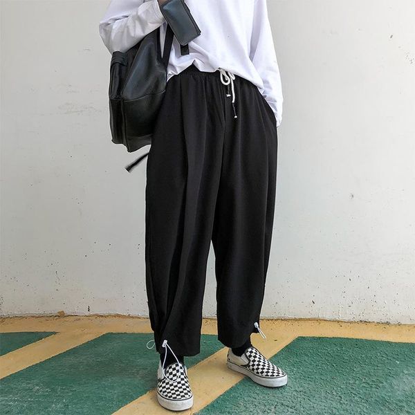

women's pants & capris plus size loose oversized string waistband women man streetwear harem jogger pant trouser harajuku punk hip hop, Black;white