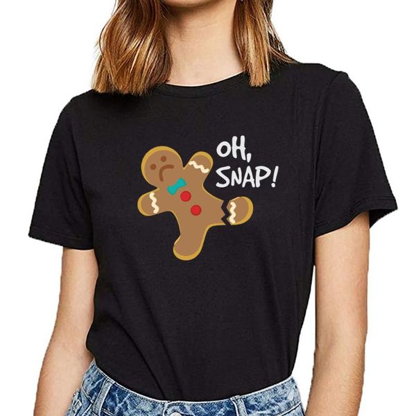 

women's t-shirt t shirt women oh snap o-neck vintage print female tshirt, White