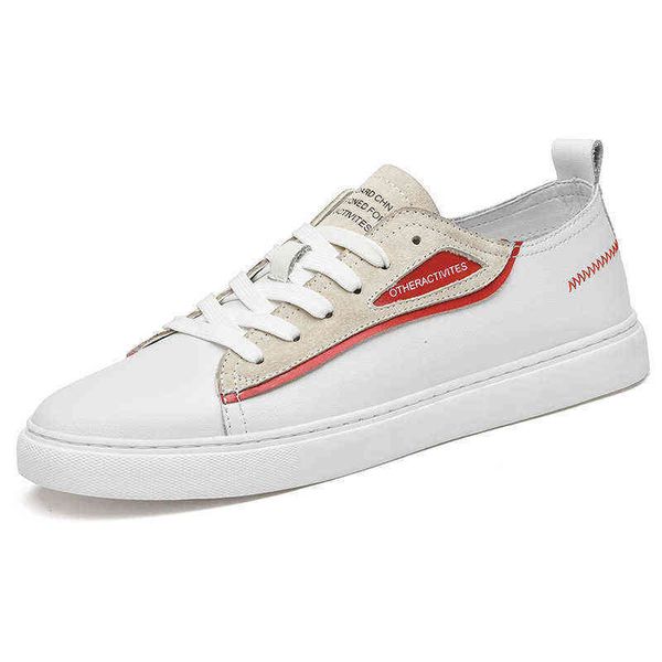 

8077 men's sho, board fashion white spring low leather, first layer cowhide, korean youth sports and leisure sho