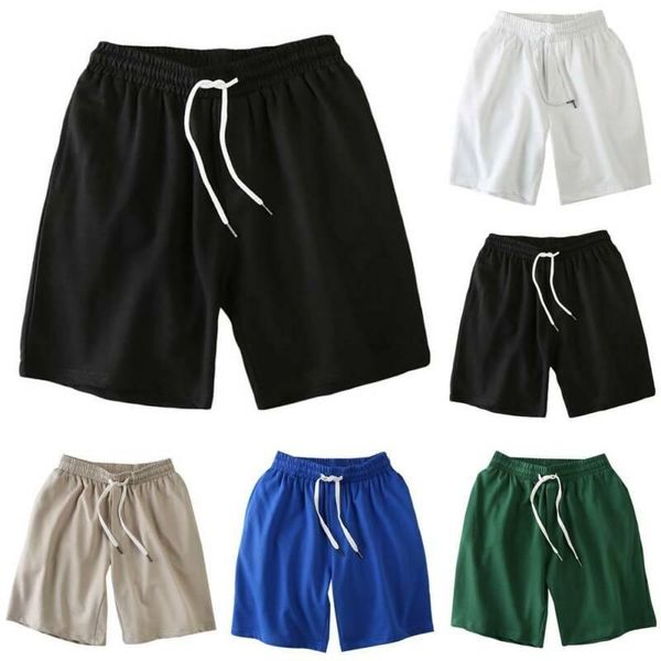 

men's shorts men casual sports cropped drawstring beach clothing m-3xl, White;black