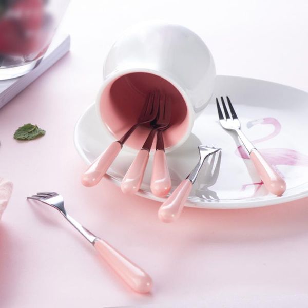 

forks fruit fork dessert thick stainless steel home daily sign western small kitchen gadgets