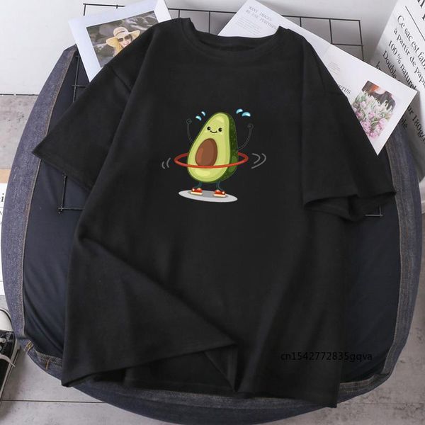 

women's t-shirt avocado cute print t-shirts summer o-neck lady clothing short sleeve hip hop female casual k- harajuku tees, White