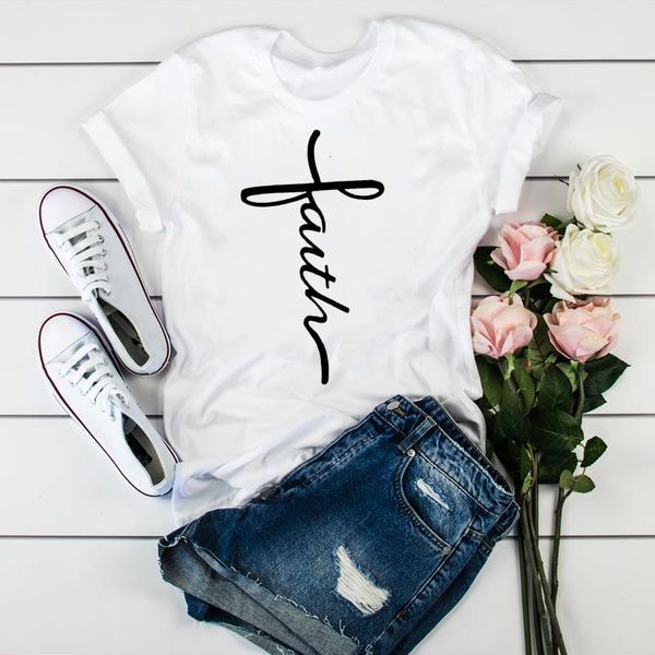 

women clothing faith simple letters clothes ladies womens t-shirt graphic clothes female tumblr t shirt t-shirts, White