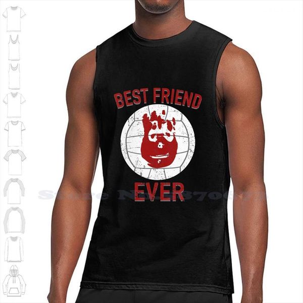 

friend ever custom funny tank sleeveless vest happy face hand cast away island water ocean voleyball friends bf, White;black
