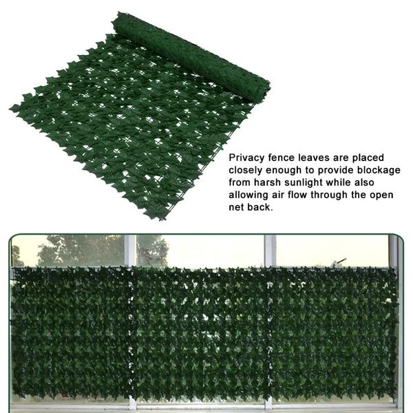

fencing, trellis & gates faux panel artificial leaf fence wall landscaping backyard courtyard roll outdoor garden hedge uv protected privacy