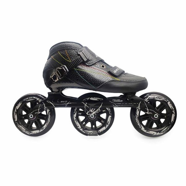 

inline & roller skates 3 wheels adults carbon fiber speed marathon street road long distance race 100mm 110mm 125mm