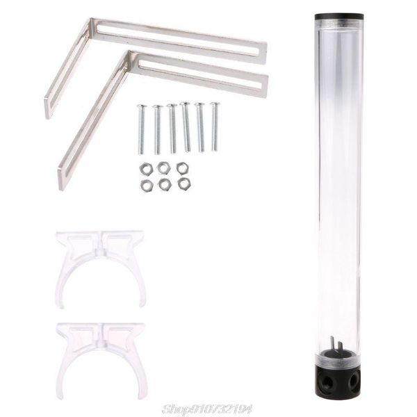 

fans & coolings 50mm diameter g1/4" cylinder reservoir tank 9/19/40cm for computer water cooling n09 20 drop