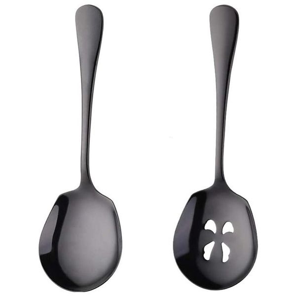 

spoons serving spoon, slotted household banquet utensils,2 pieces