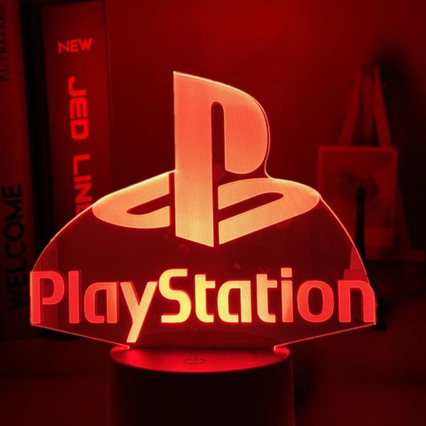 

night lights acrylic 3d iamp playstation neon sign led light for bedroom decor event prize game shop idea desk lamp
