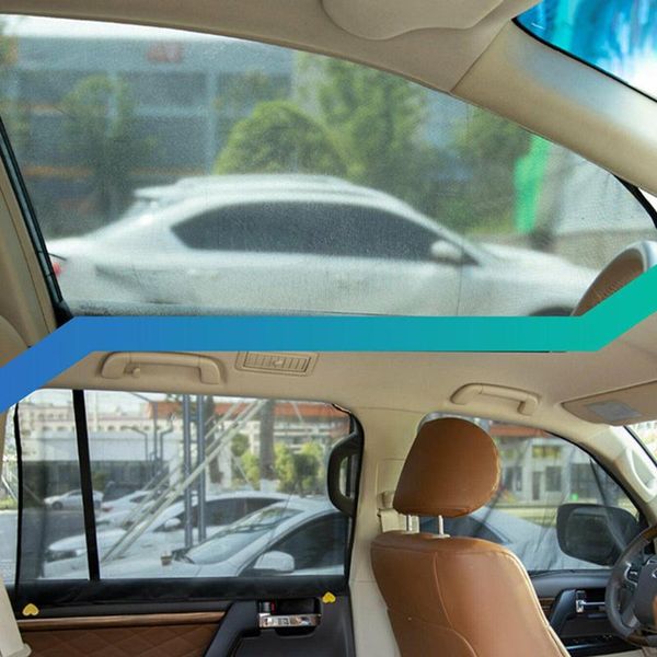 

car sunshade uv protection window sun shade 4pcs black curved magnetic mesh shield suvs sedans