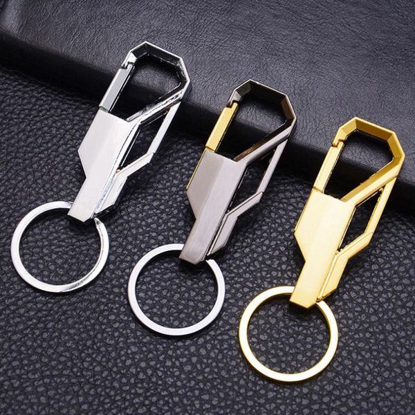 Chaveiros Moda Carro Keychain para Homens Simples Carabiner Forma Chaveiro Chaveiro Anéis de Gancho Anéis Zink Liga Auto Interior