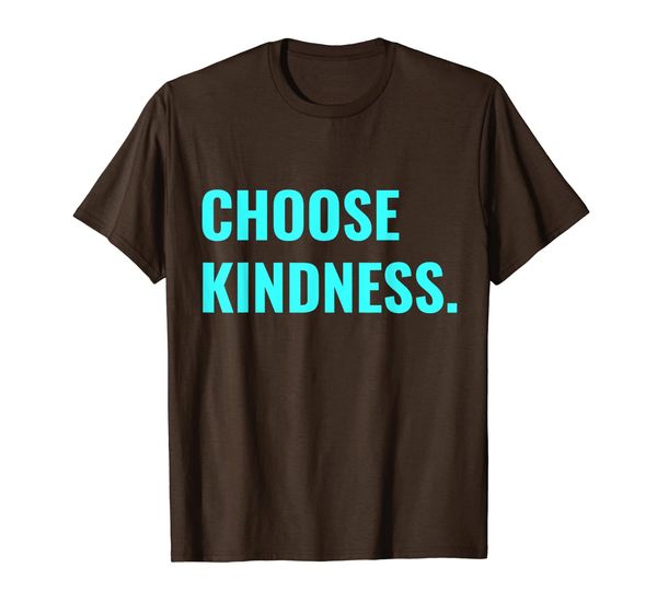 

choose kindness brilliant turquoise yoga t-shirt, White;black