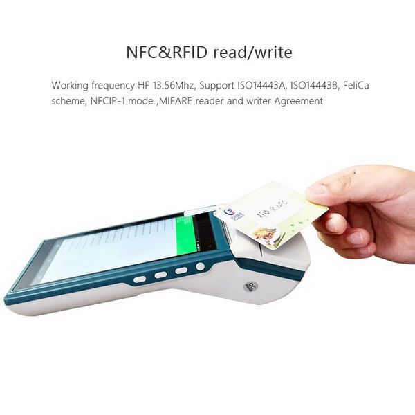 

printers android 7.0 based handheld touch point of sale system with printer barcode scanner and , provide sdk