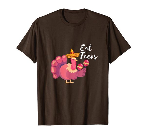 

turkey eat tacos funny mexican thanksgiving xmas t-shirt, White;black