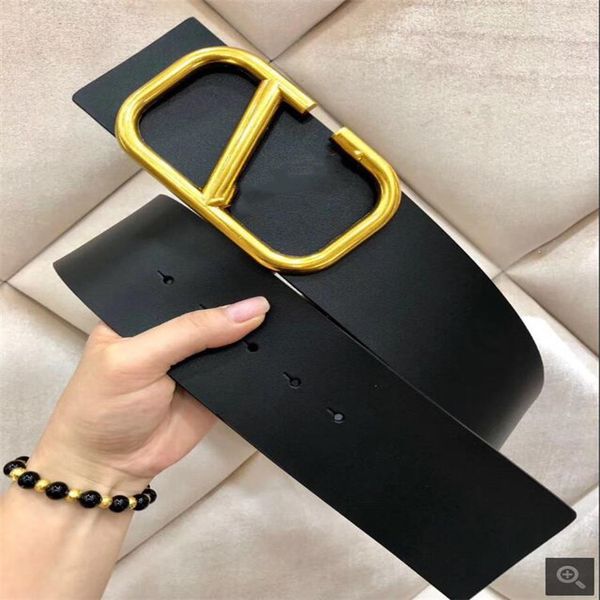 

2021 fashion big buckle genuine leather belt with box designer men women mens belts aaa888262i, Black;brown