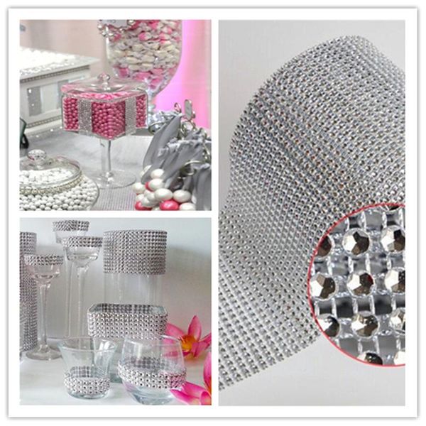 

crystal ribbon sparkling diamond mesh wrap rhinestone party decor 900cm*12cm 1 yard wedding supplies 8zhh195