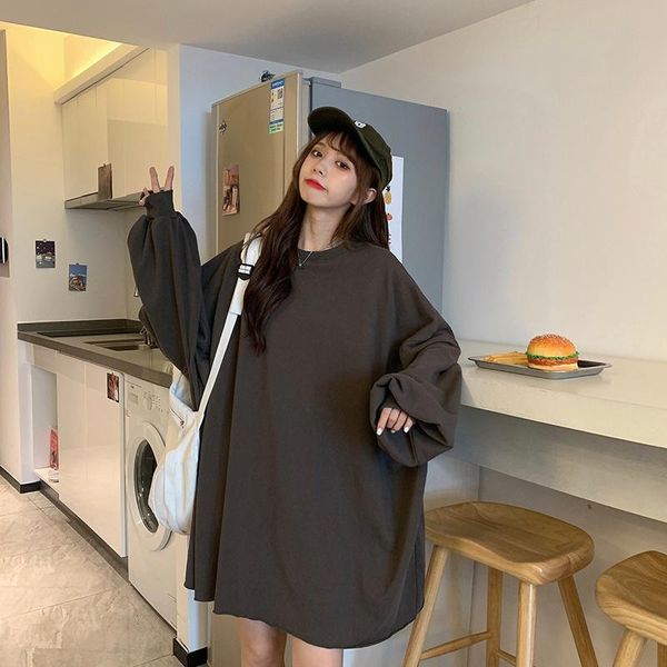 

women's hoodies & sweatshirts thin autumn bf style large hoody female korean, Black