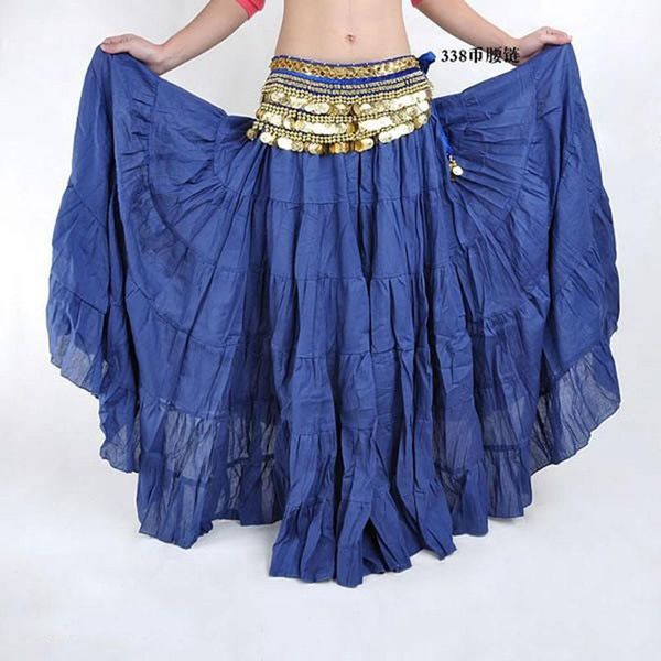 

2021 fashion tribal bohemia long skirt swing gypsy skirts women belly dance ballroom costume full circle dress, Black;red