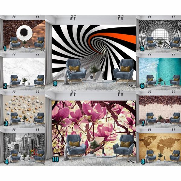 

wallpapers custom wallpaper 3d coffer seaside wall sticker living room tv sofa decor roll paper bedroom