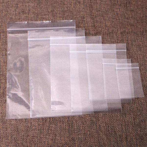 

storage bags 100x clear grip self press seal resealable plastic jewelry 8 sizes