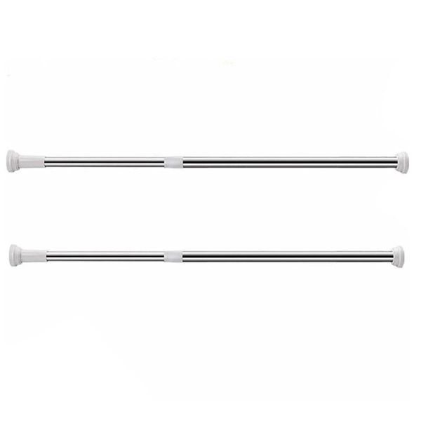 

shower curtains 1pc thickened stainless steel punch extendable clothes drying pole curtain rod retractable tension for home bath