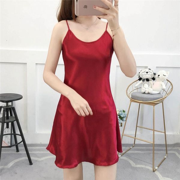 

5xl pull size night dress pink womens clothing silk lingerie porno women sleepwear nightgown stain ropa para el sexo, Black;red