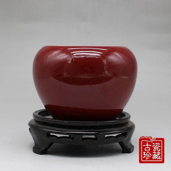 

vases ming dynasty wan system red glaze pen wash blue jingdezhen antique porcelain