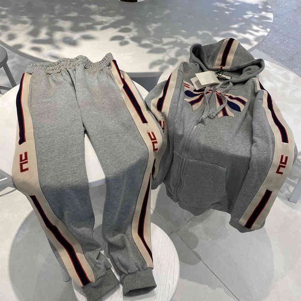 

2022 factory wholesale new model bow embroidered sweater women's cardigan autumn and winter ribbon letter long sleeve couple loose fash, Black