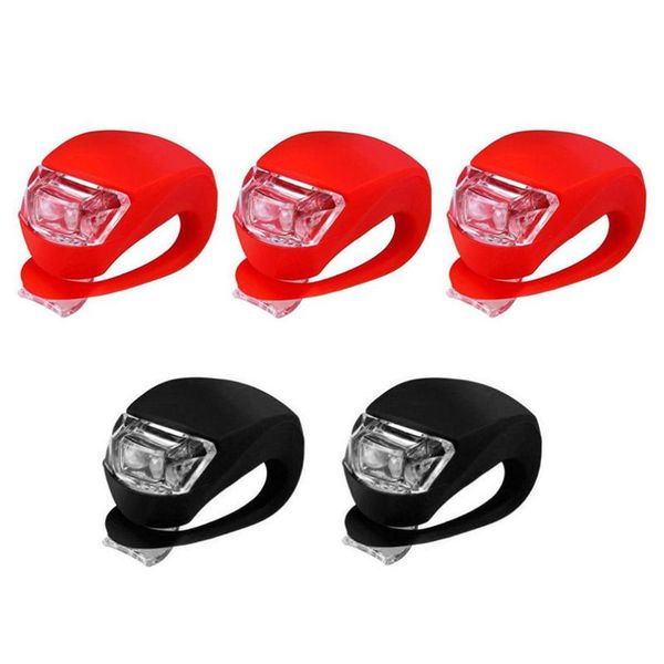 

bike lights led silicone mountain bicycle front rear set push cycle clip light