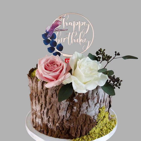 

other festive & party supplies colorful bird happy birthday cake ers gold rose cupcake for baby decorations