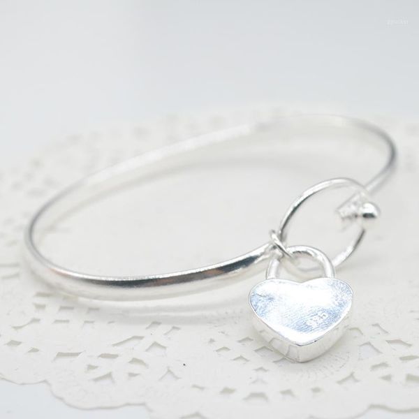 

bangle dating wedding decoration romantic party love heart daily open cuff casual silver plated women bracelet1, Black