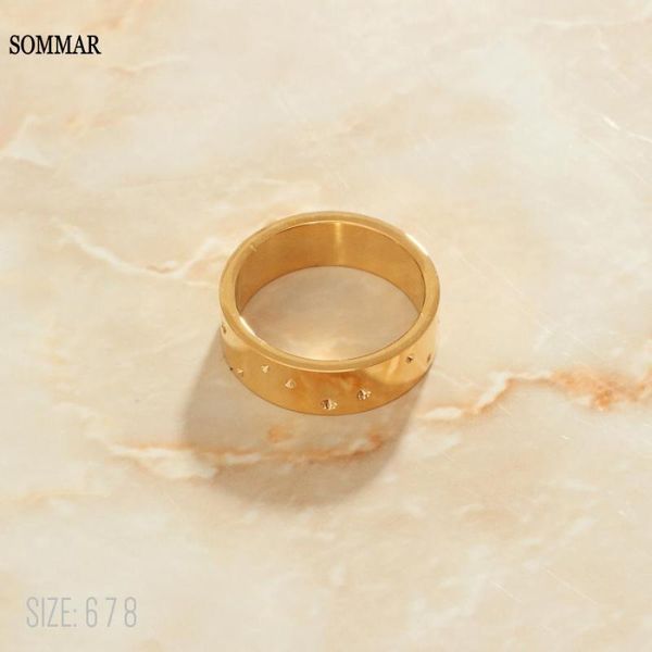 

cluster rings sommar selling gold filled size 6 7 8 perfume women ring stars and moon, bright starry sky opal diy, Golden;silver