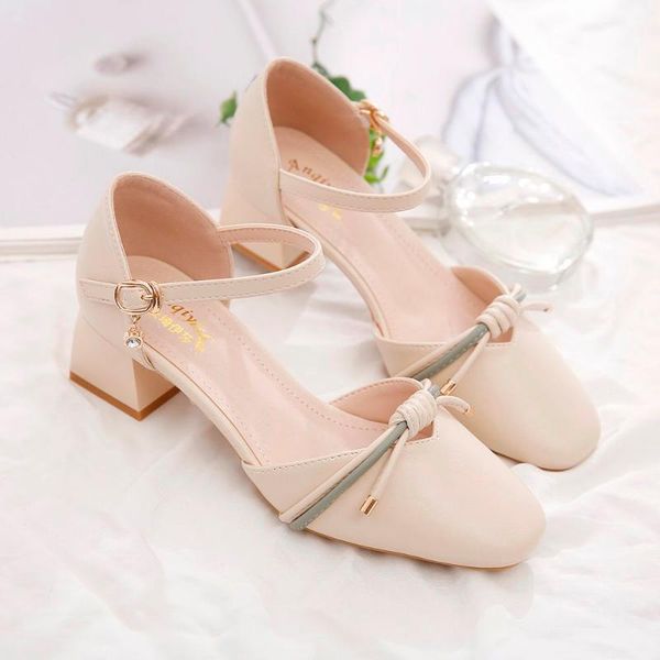 

dress shoes fashion peep toe women's square heel summer 2021 female high woman sandals platform, Black