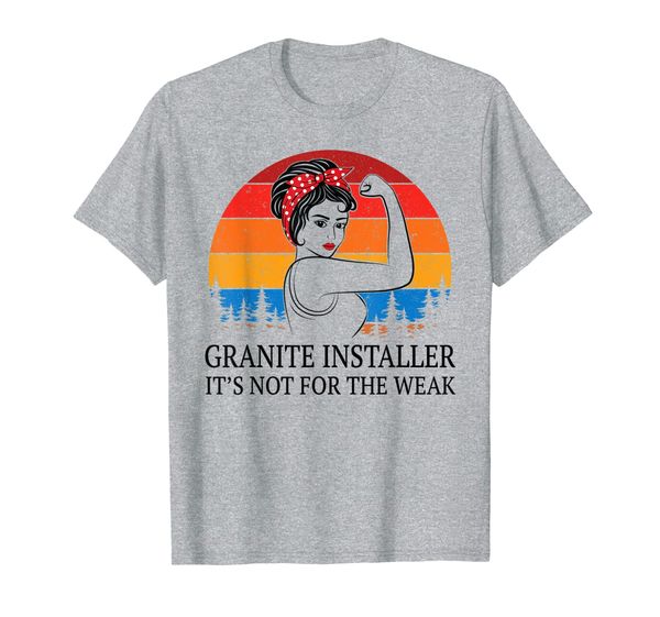 

granite installer not for the weak vintage 80s t-shirt, White;black