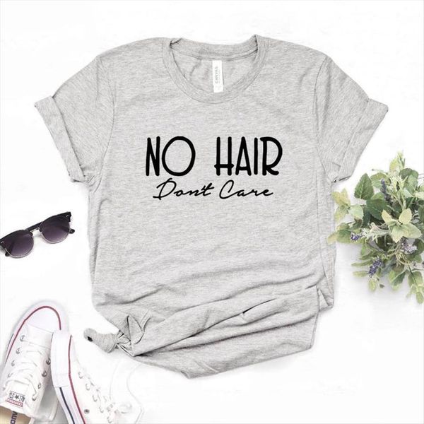 

no hair dont care women t shirt print cotton casual funny lady yong girl street tee a 1040, White