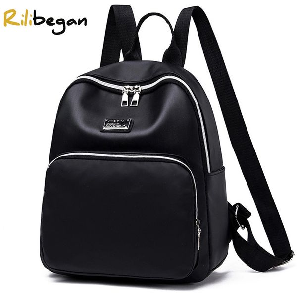 

women backpack fashion black waterproof nylon cute for women large capacity travel bag for teenager girl