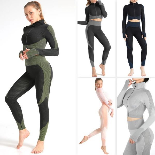 

1set long sleeves+bra+pants women clothing yoga sport set fitness roupas femininas conjuntos mujer female gym suits running, White;red