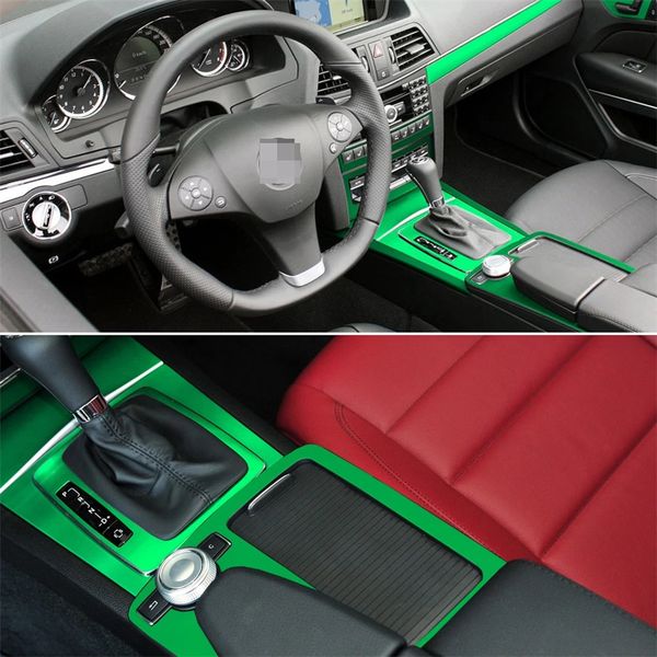 Para Mercedes E Classe W212 Coupe 2009-2013 Interior Central Control Painel Porta da porta de fibra de carbono Decalques Decalques de carro Acessorie