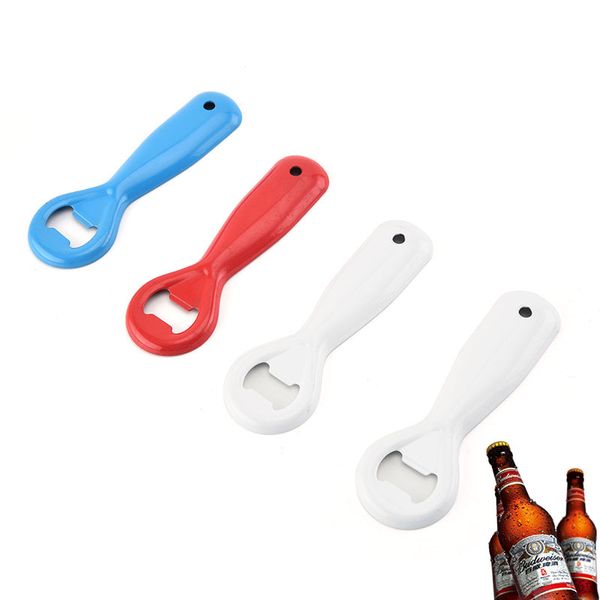 3 Farben Edelstahlgriff Bierflaschenöffner Kreativer Korkenzieher mit Ring zum Aufhängen Tragbares Lochdesign zum Aufhängen Sparen Sie Küchenbedarf