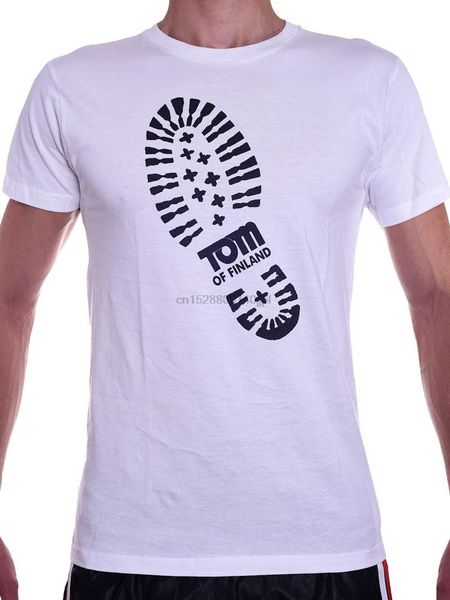 

men's t-shirts man t-shirt tom of finland boot print wei&szlig tshirt herren fetisch fetish portofrei, White;black