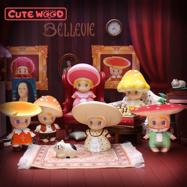 

bella lei palace series blind box mushroom ornaments complete set, busy and net red tide play girl's heart to do