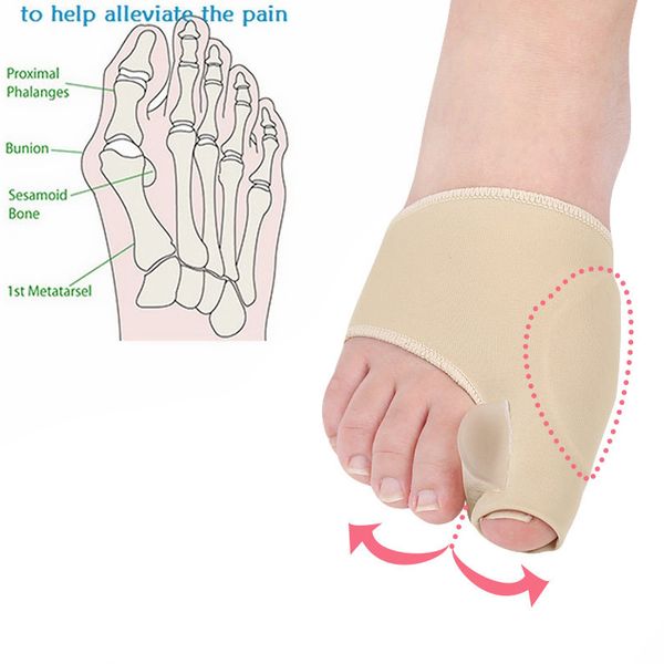 

1 pair toe straightener separator foot care toe support sleeves for men women m2