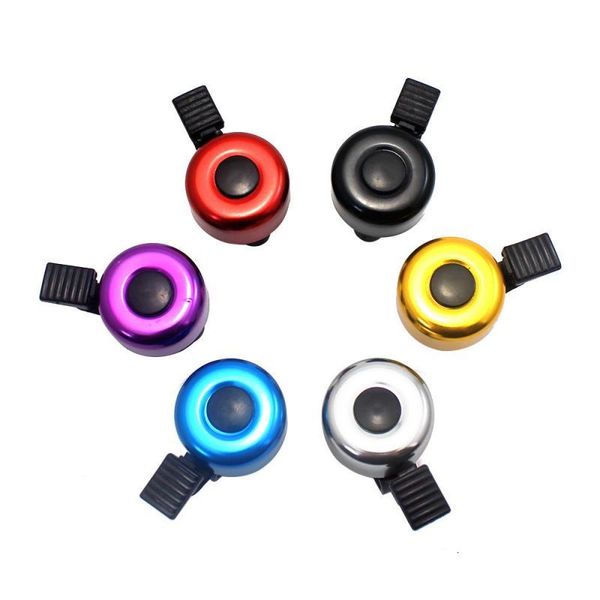 

bike horns 6pcs/lot bicycle bell alloy mountain road horn sound alarm safety cycling handlebar metal ring call bells